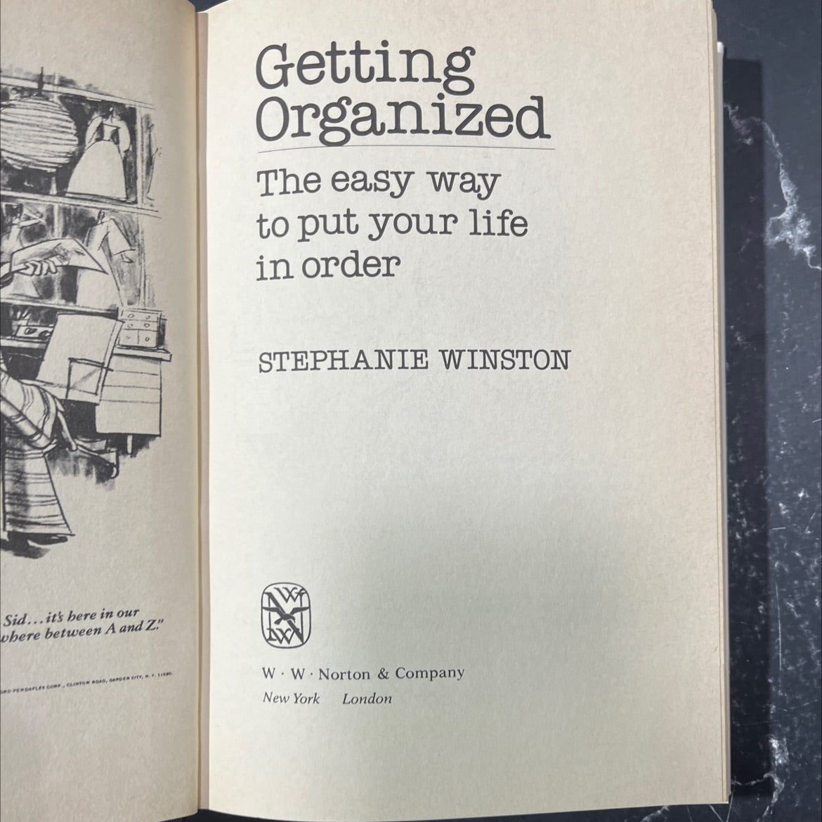 getting organized the easy way to put your life in order book, by stephanie winston, 1978 Hardcover image 2