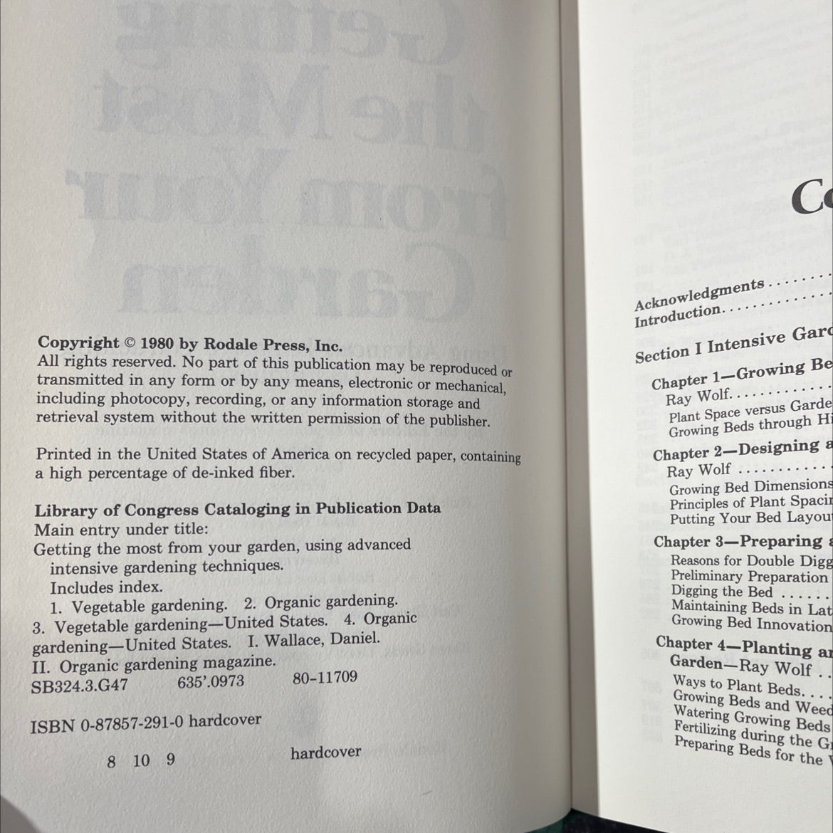 getting the most from your garden using advanced intensive gardening techniques book, by Dan Wallace, 1980 Hardcover image 3