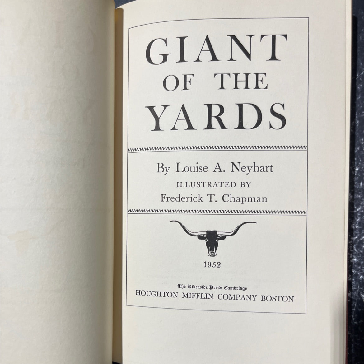 SIGNED giant of the yards book, by Louise A. Neyhart, 1952 Hardcover, Vintage image 2