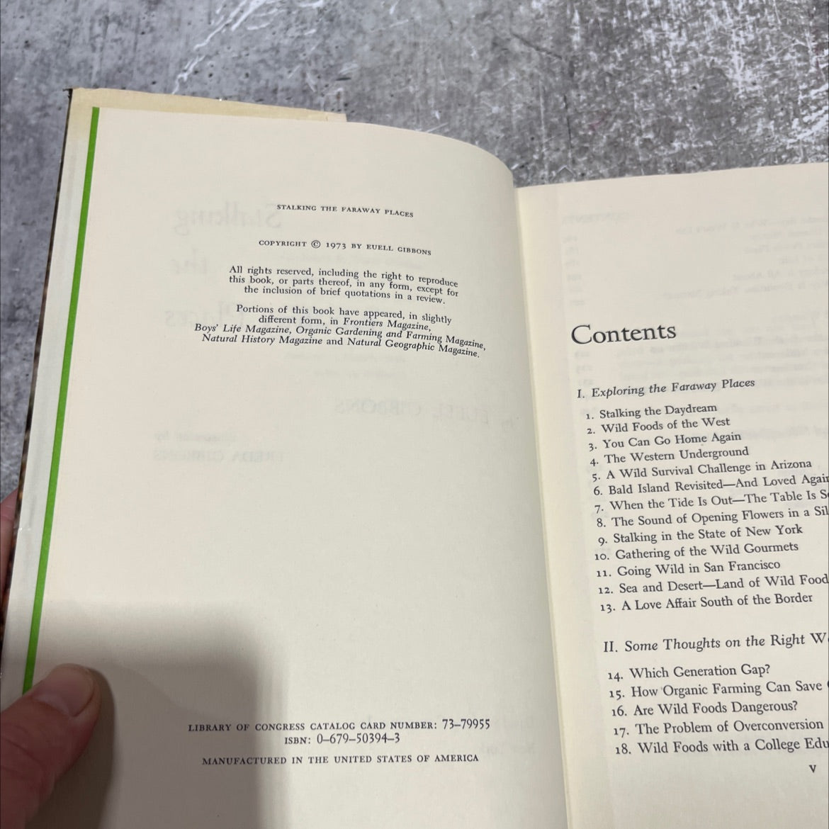 gibbons: stalking the faraway places book, by euell gibbons, 1973 Hardcover image 3