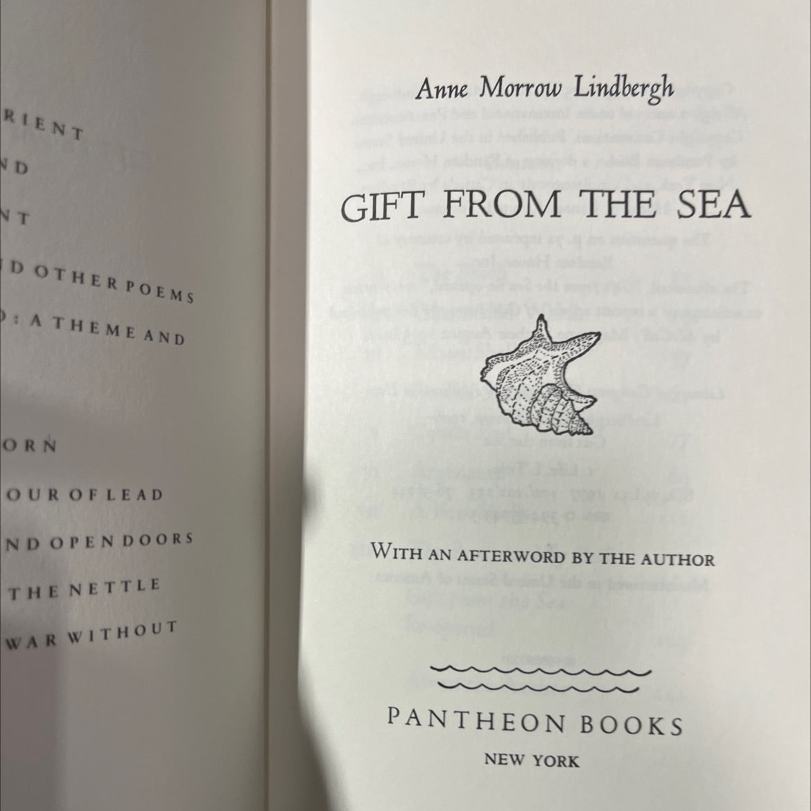 gift from the sea book, by Anne Morrow Lindbergh, 1975 Hardcover image 2