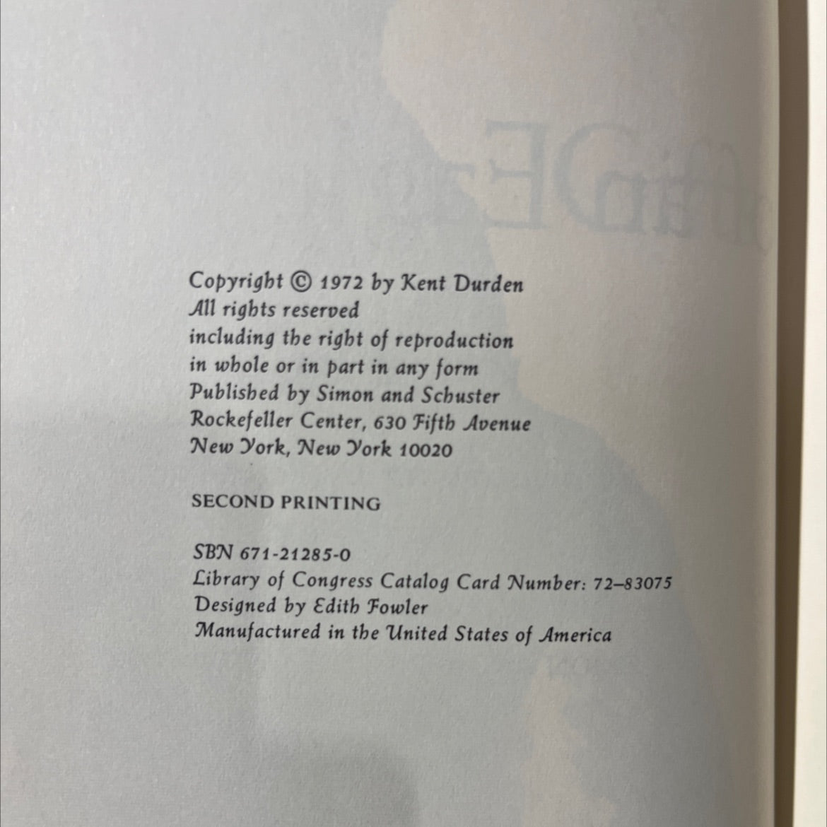 gifts of an eagle book, by kent durden, 1972 Hardcover image 3