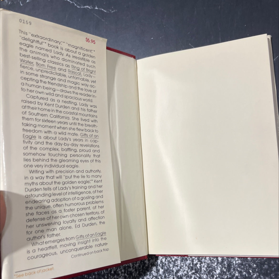 gifts of an eagle book, by kent durden, 1972 Hardcover image 4