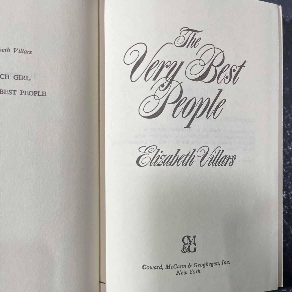 girl best people book, by Elizabeth Villars, 1979 Hardcover image 2