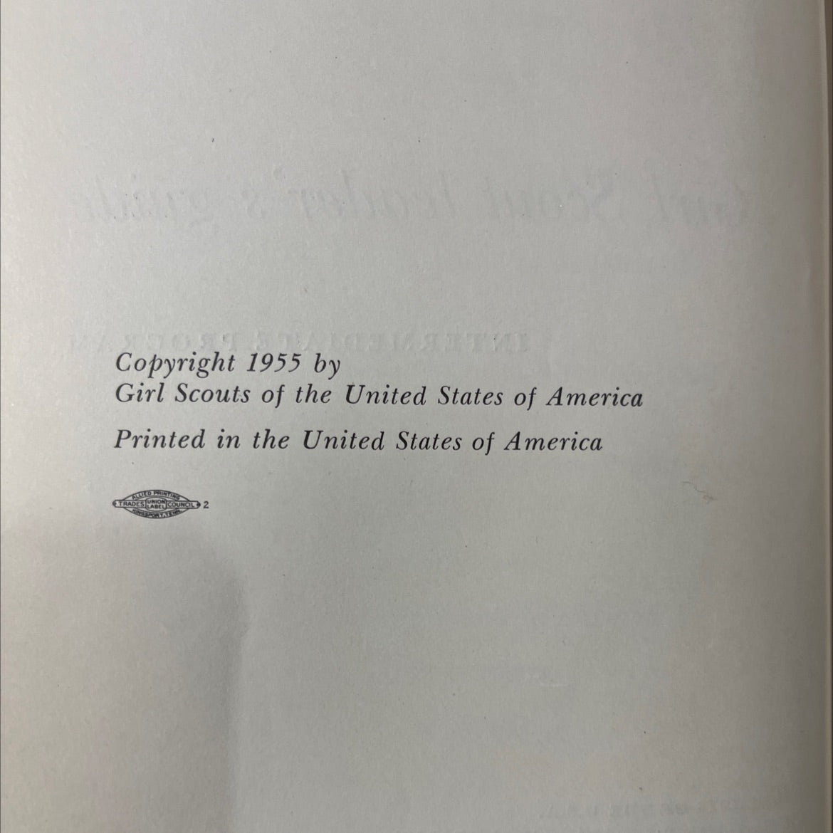 girl scouts leader's guide intermediate program book, by girl scouts of the u.s.a., 1955 Hardcover image 3