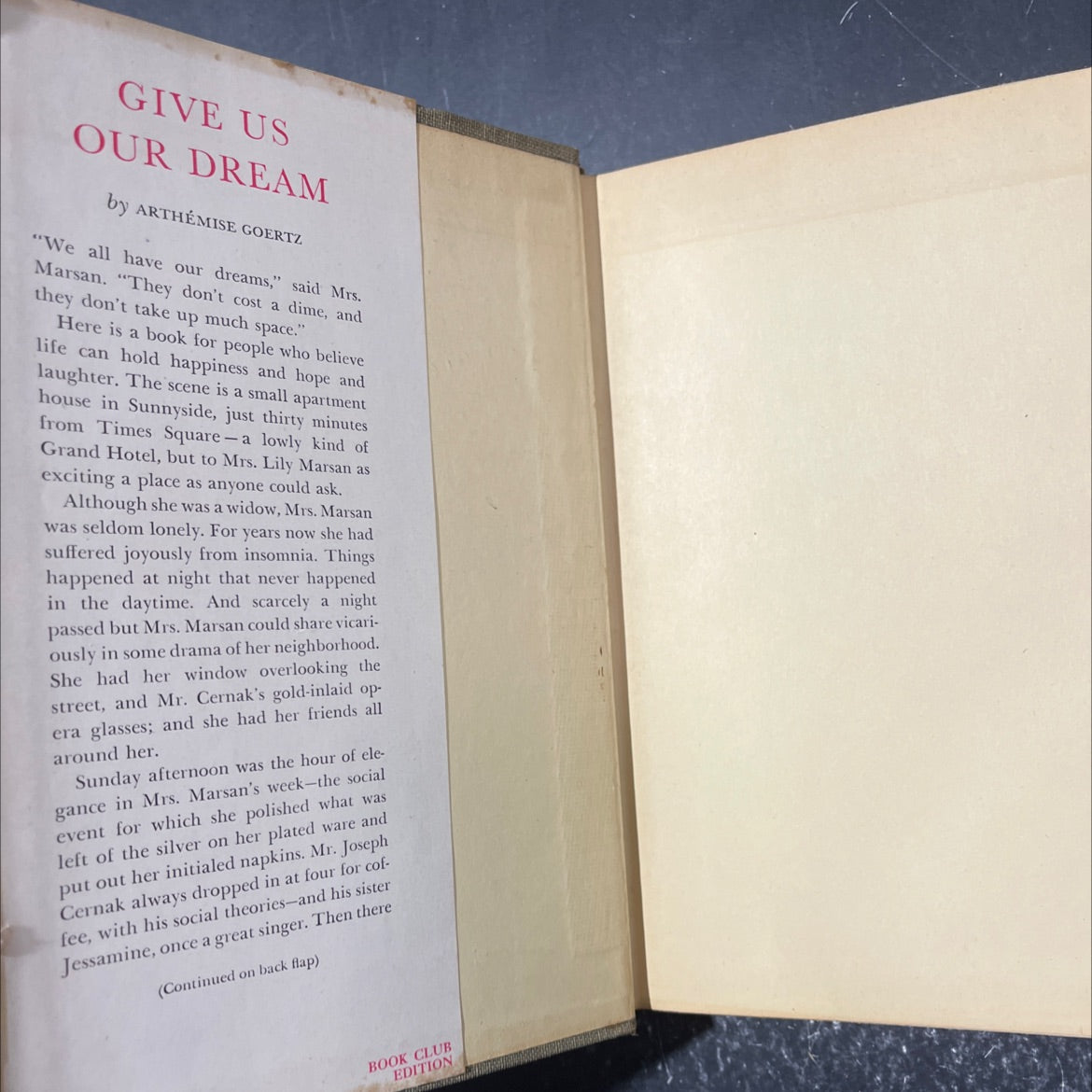 give us our dream book, by arthémise goertz, 1947 Hardcover image 4