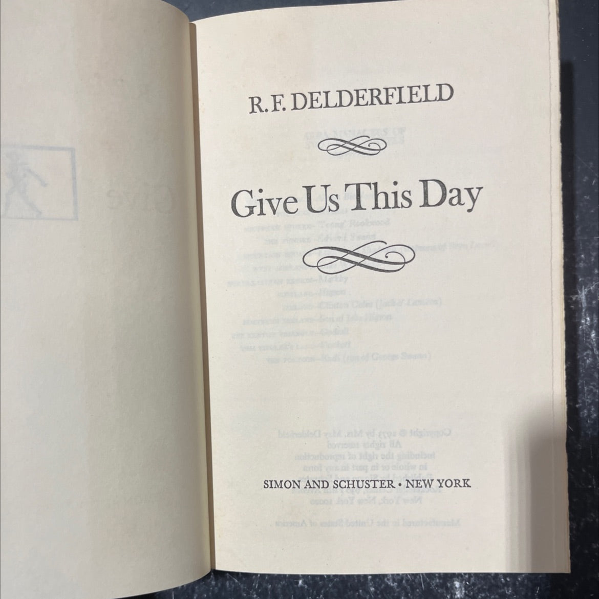 give us this day book, by R.F. Delderfield, 1973 Hardcover image 2