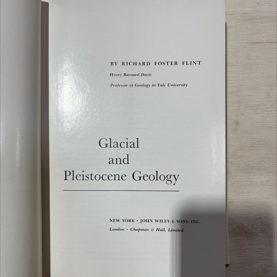 glacial and pleistocene geology book, by richard foster flint, 1957 Hardcover, Vintage image 2