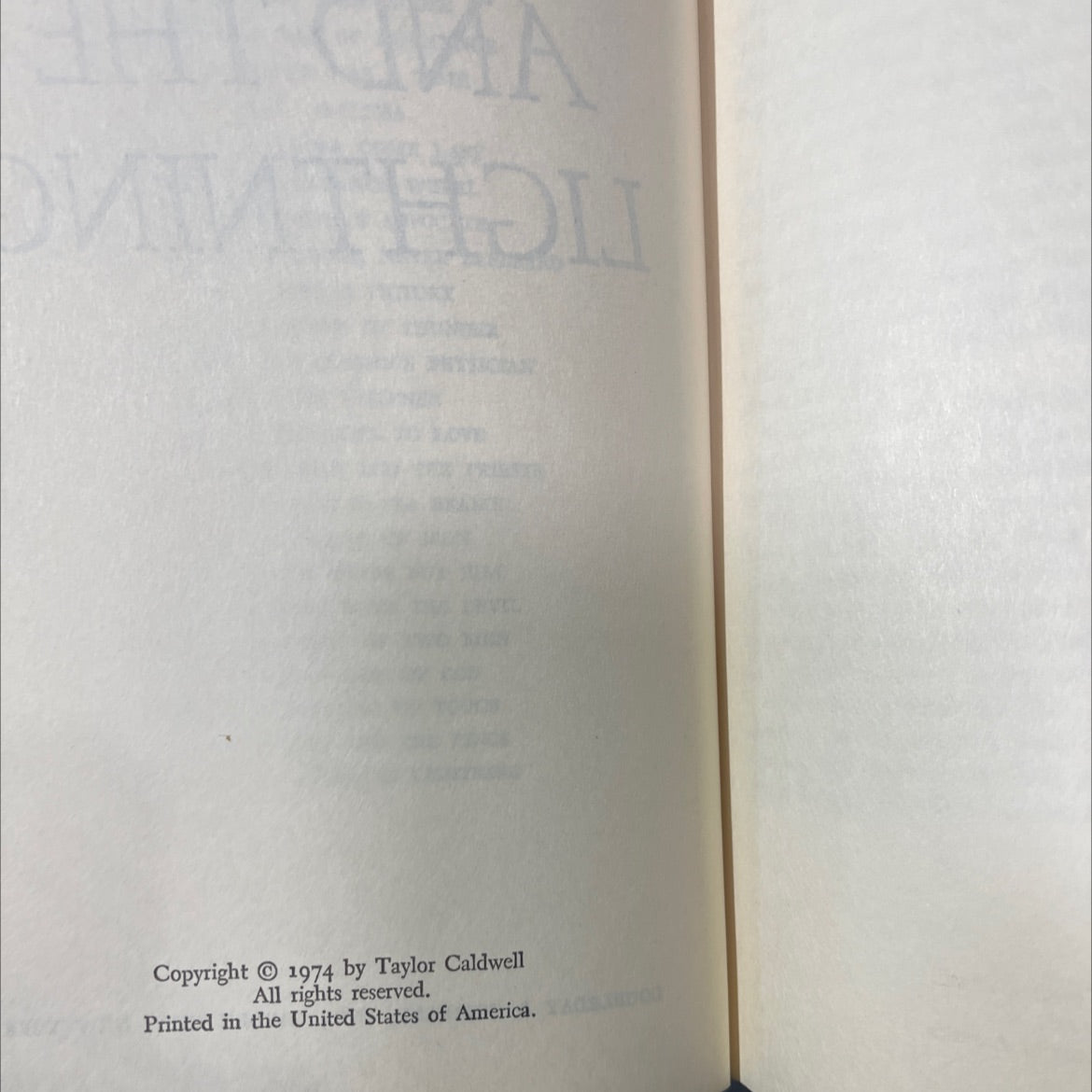 glory and the lightning book, by Taylor Caldwell, 1974 Hardcover image 3