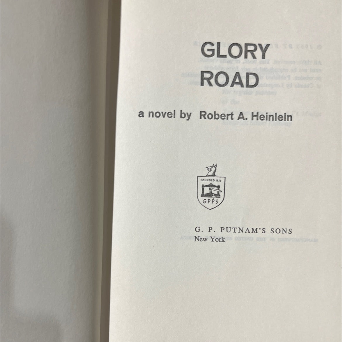 glory road book, by Robert A. Heinlein, 1963 Hardcover image 2