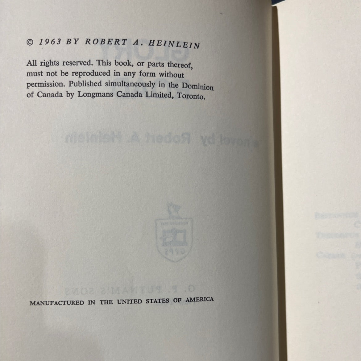 glory road book, by Robert A. Heinlein, 1963 Hardcover image 3