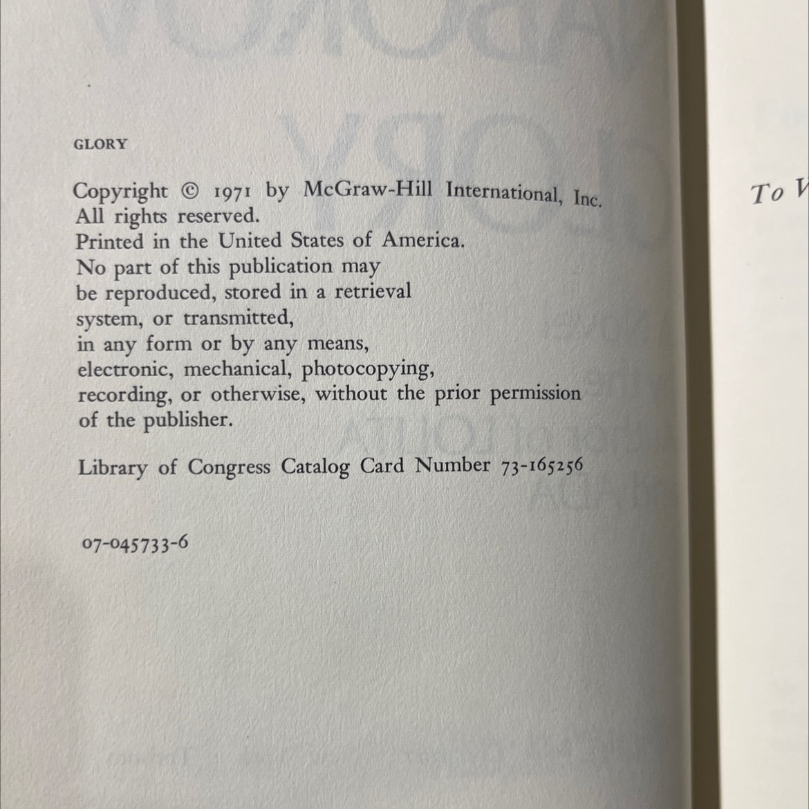 glory book, by vladimir nabokov, 1971 Hardcover image 3