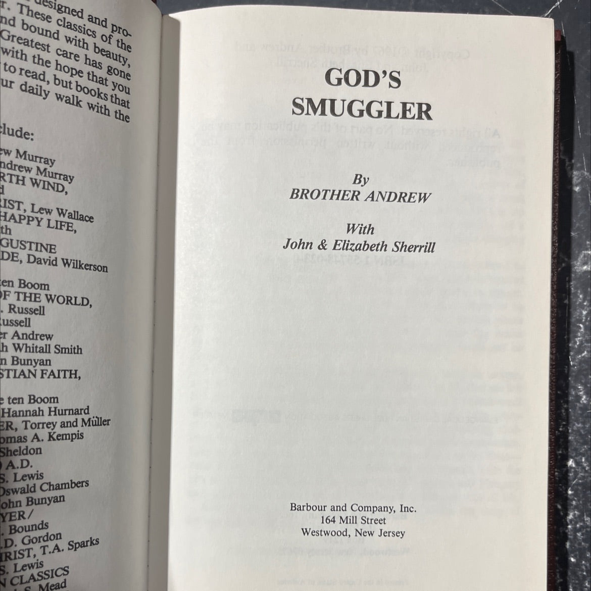god's smuggler book, by brother andrew, 1967 Leather image 2