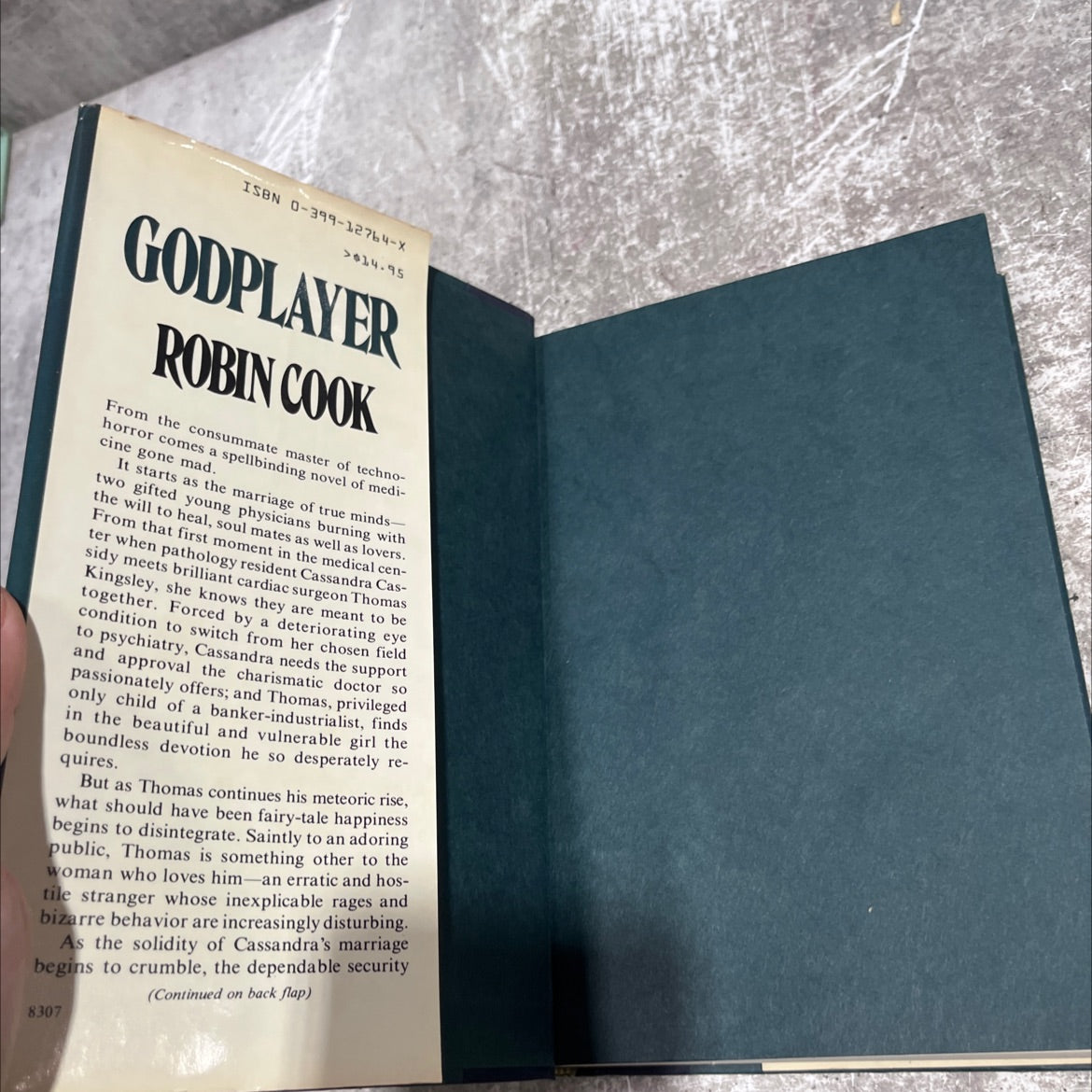 godplayer book, by robin cook, 1983 Hardcover image 4