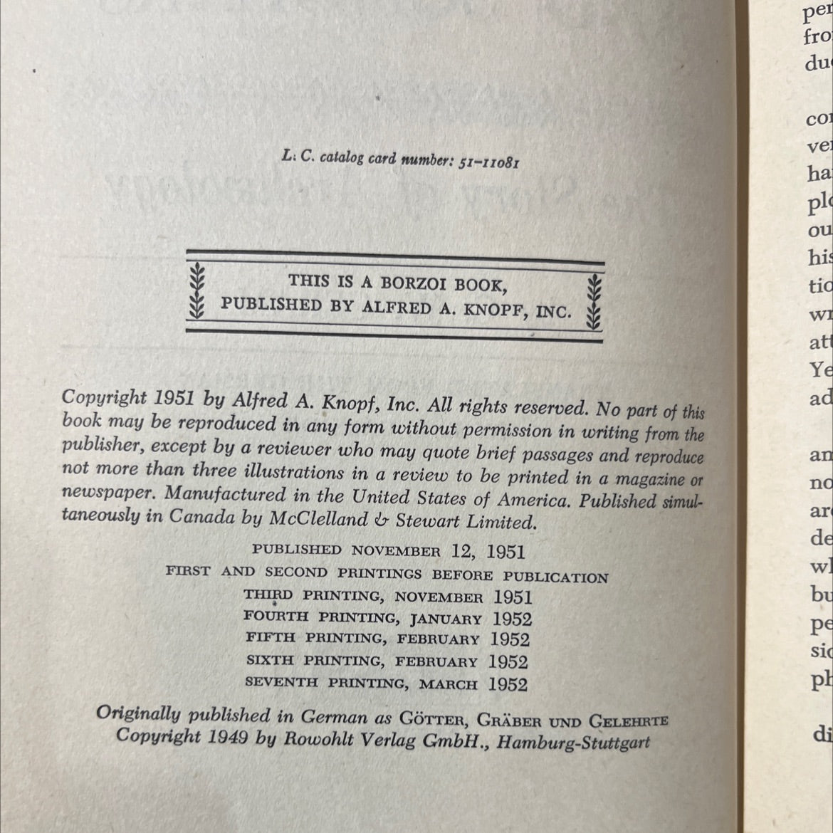 gods, graves, and scholars the story of archaeology book, by c. w. ceram, 1952 Hardcover image 3