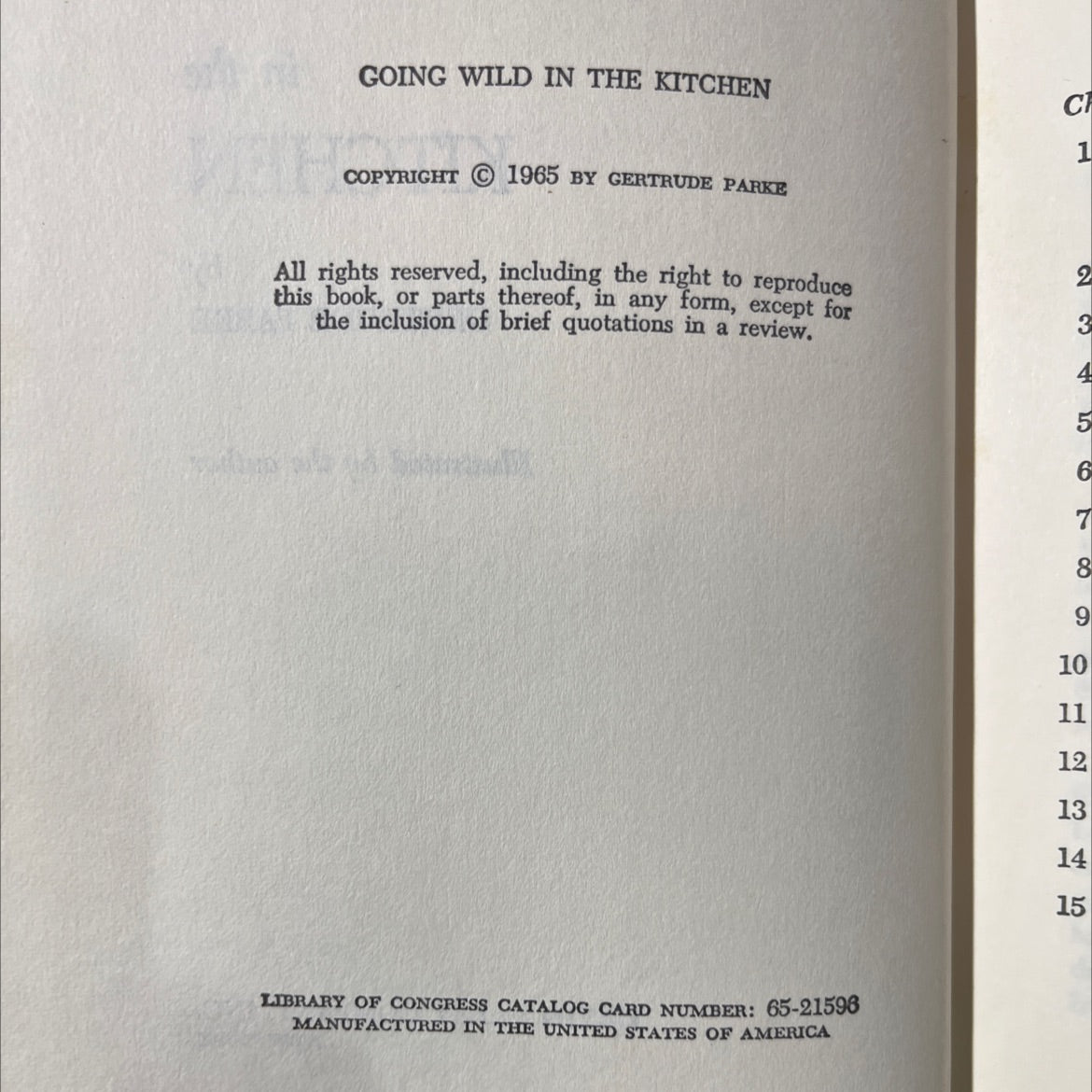 going wild in the kitchen book, by gertrude parke, 1965 Hardcover image 3