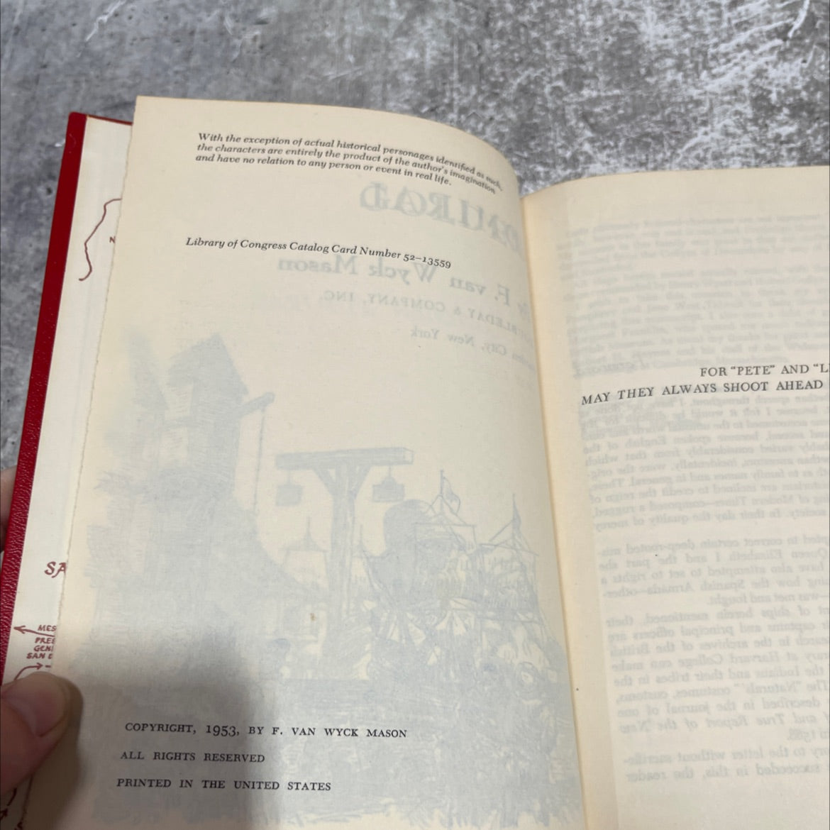 golden admiral book, by F. van Wyck Mason, 1953 Hardcover image 3