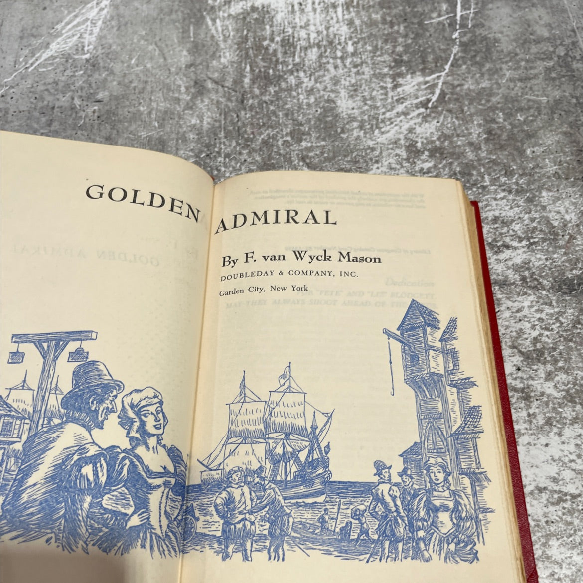 golden admiral book, by F. van Wyck Mason, 1953 Hardcover image 2
