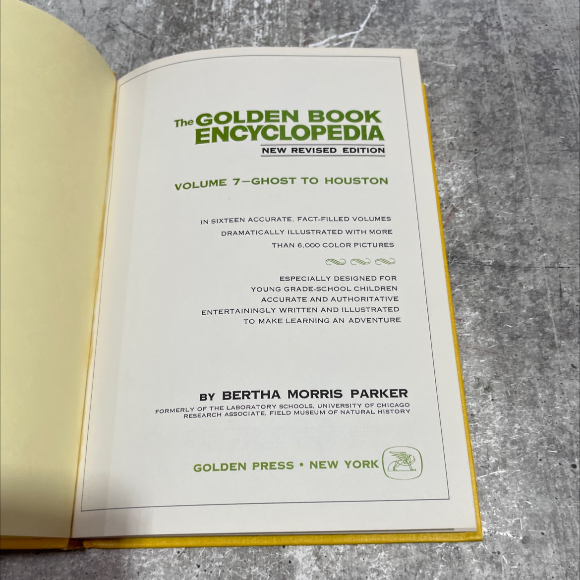 golden book encyclopedia new revised edition volume 7-ghost to houston book, by bertha morris parker, 1970 Hardcover image 2