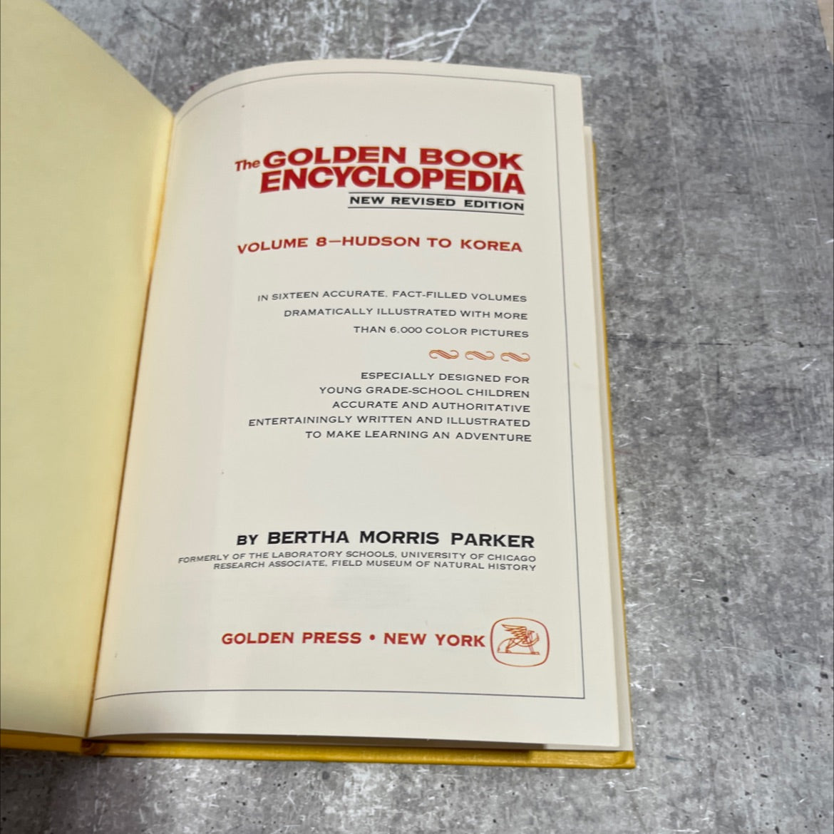golden book encyclopedia new revised edition volume 8-hudson to korea book, by bertha morris parker, 1970 Hardcover image 2