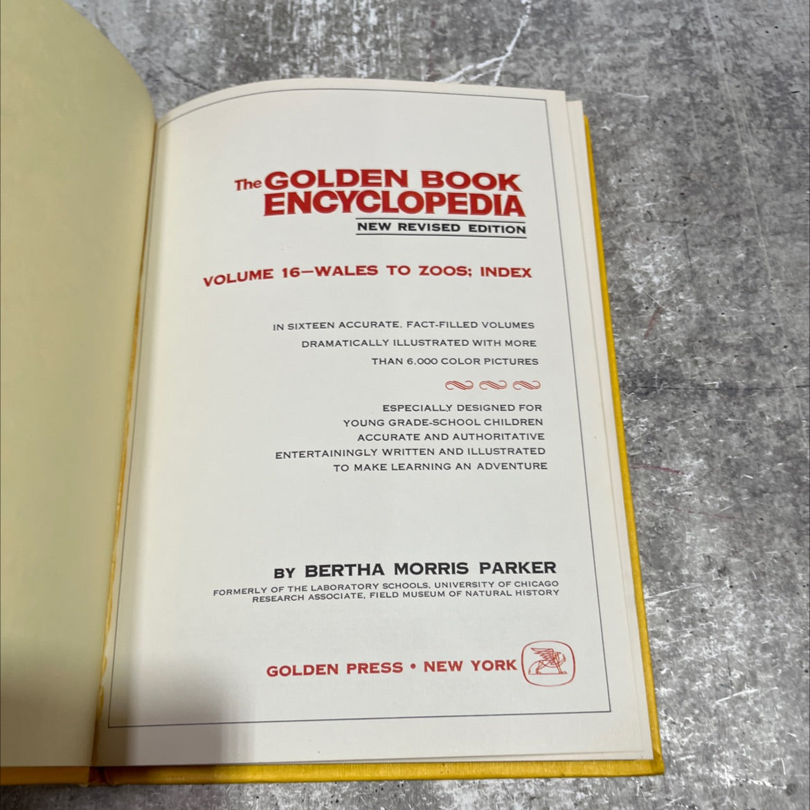 golden book encyclopedia volume 16-wales to zoos; index book, by bertha morris parker, 1970 Hardcover image 2