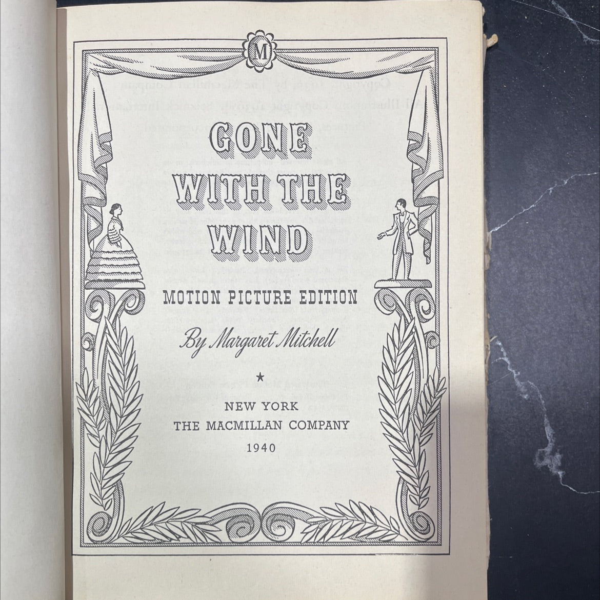 gone with the wind motion picture edition book, by margaret mitchell, 1940 Hardcover image 2
