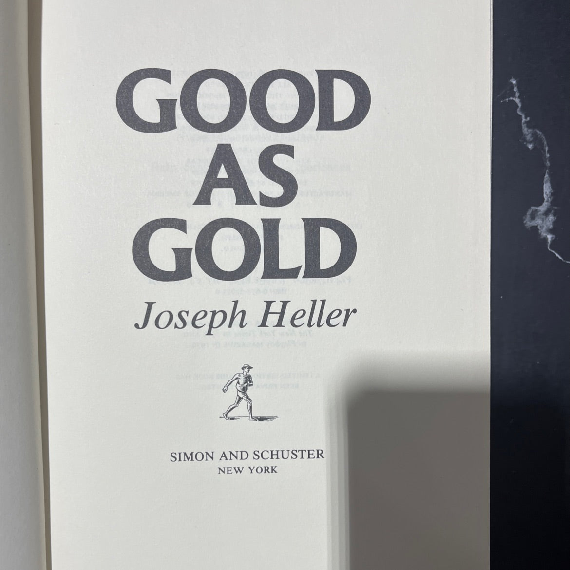 good as gold book, by joseph heller, 1979 Hardcover image 2