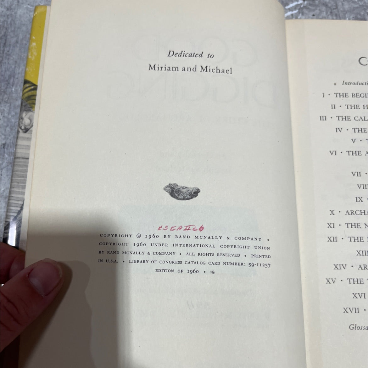 good digging the story of archaeology book, by dorothy and joseph samachson, 1960 Hardcover image 3