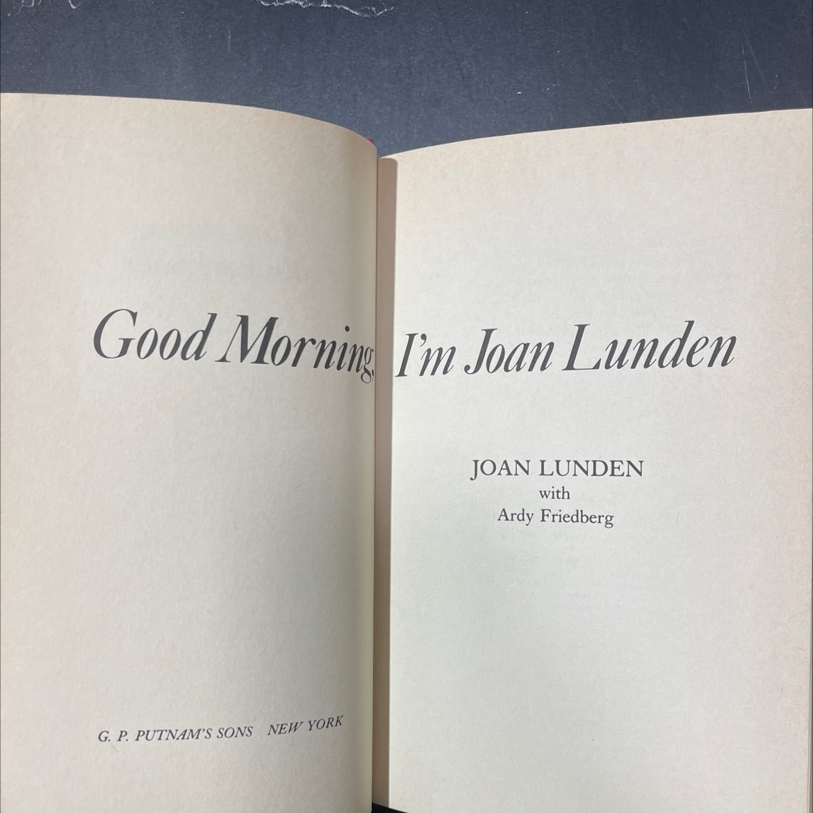 good morning i'm joan lunden book, by joan lunden, 1986 Hardcover image 2