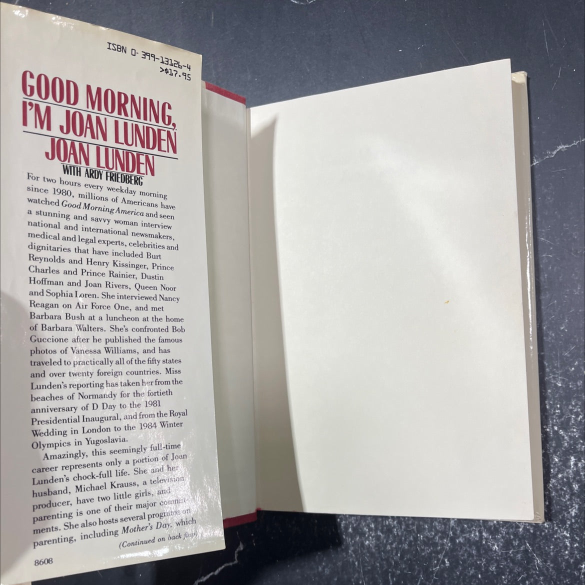 good morning i'm joan lunden book, by joan lunden, 1986 Hardcover image 4