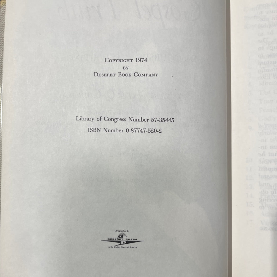 gospel truth book, by george q cannon, 1974 Hardcover image 3