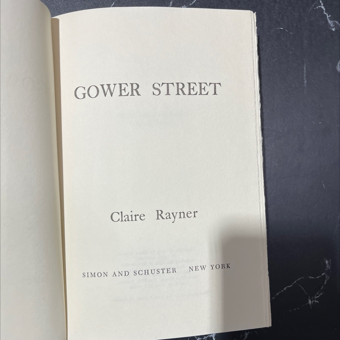gower street book, by Claire Rayner, 1973 Hardcover image 2