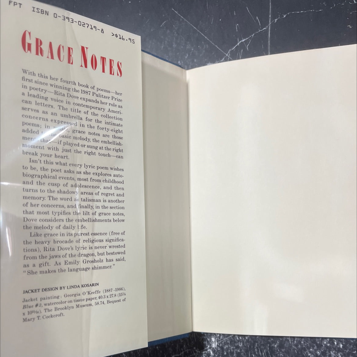 SIGNED grace notes poems book, by rita dove, 1989 Hardcover, First Edition, Vintage image 4