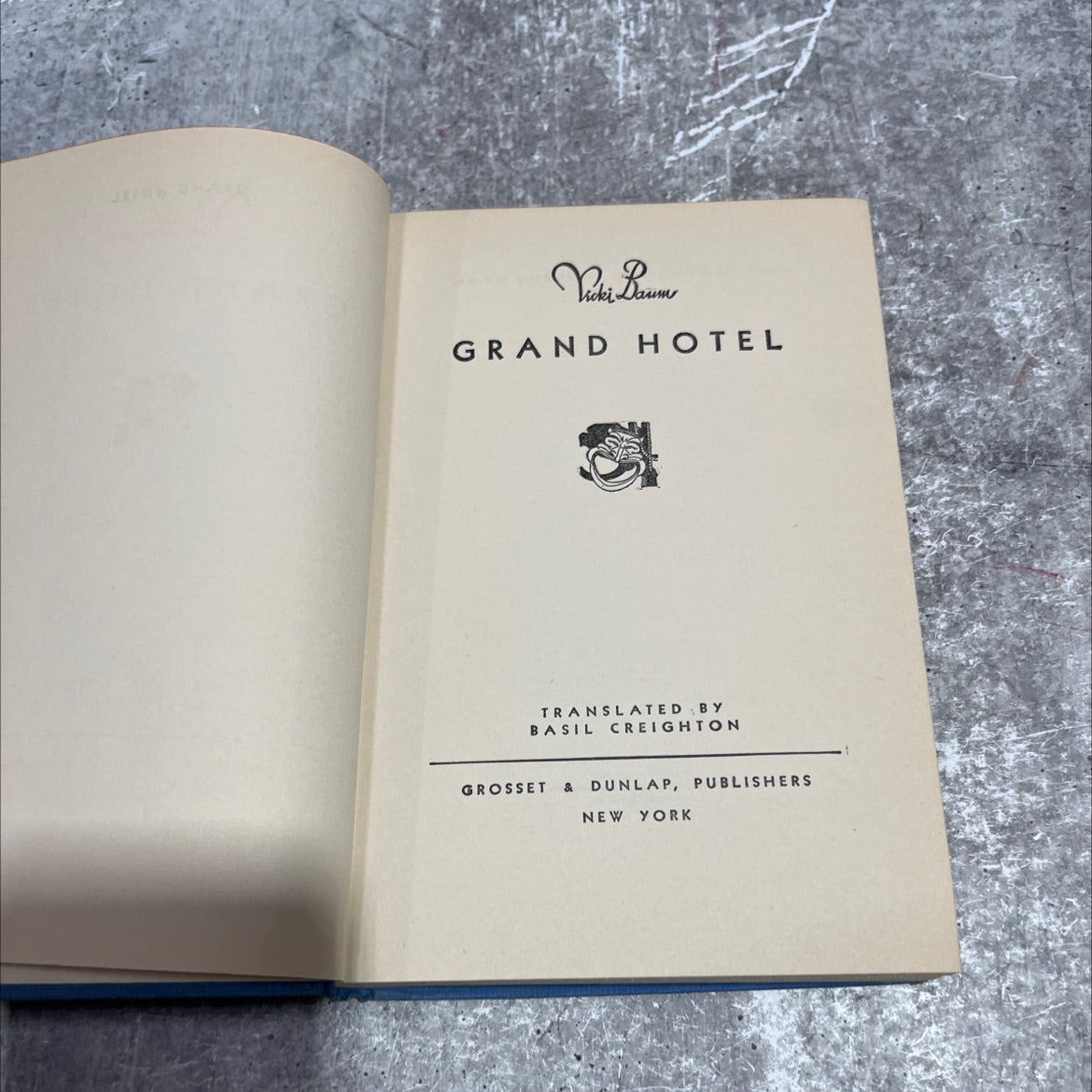 grand hotel book, by yoki bowm, 1931 Hardcover image 2