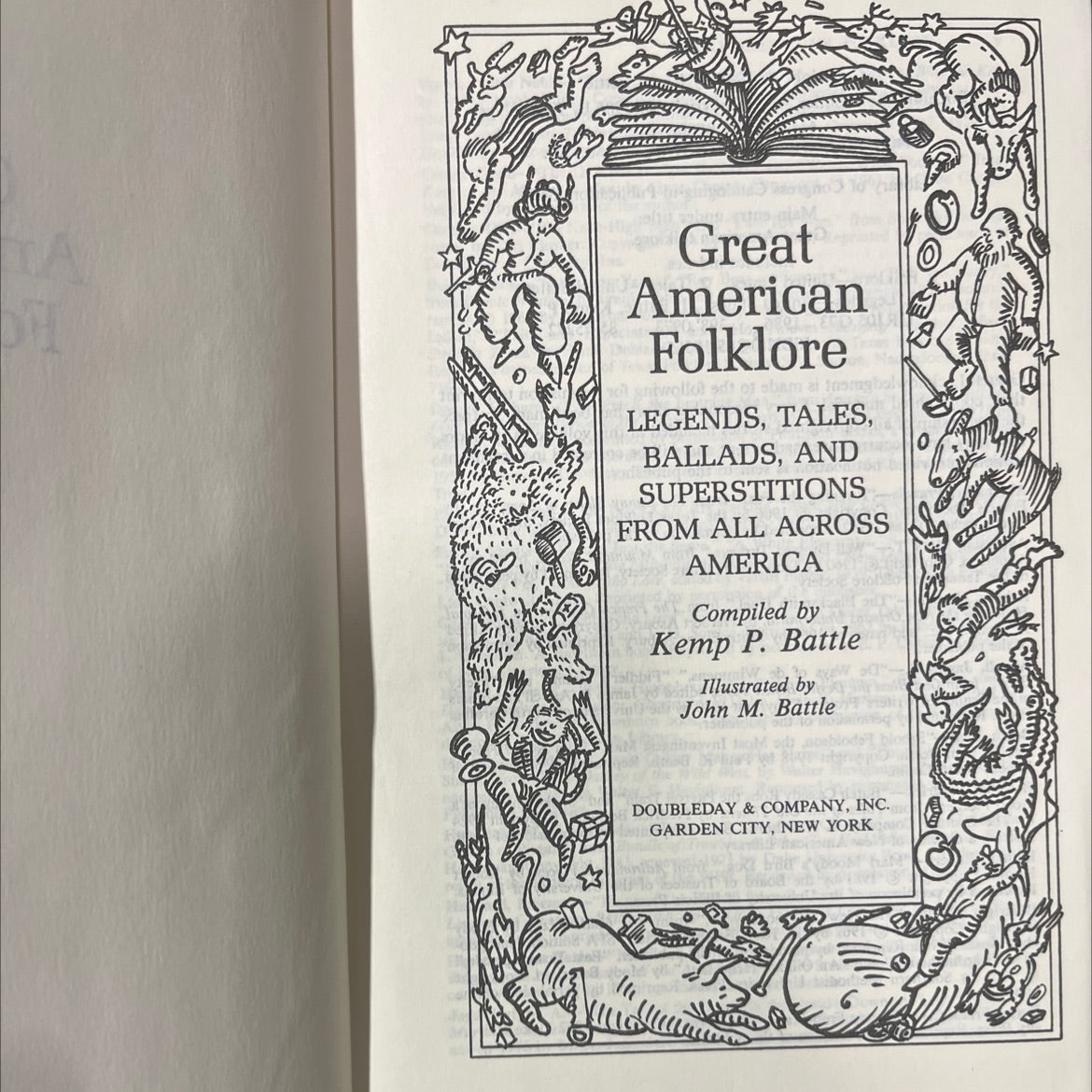 great american folklore book, by Kemp P. Battle, 1986 Hardcover image 2