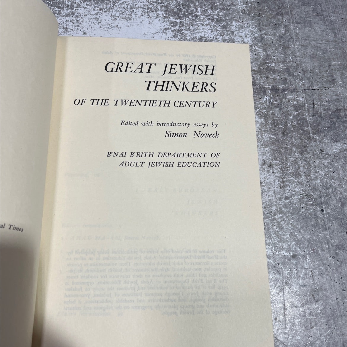 great jewish thinkers of the twentieth century book, by Simon Noveck, 1963 Hardcover image 2
