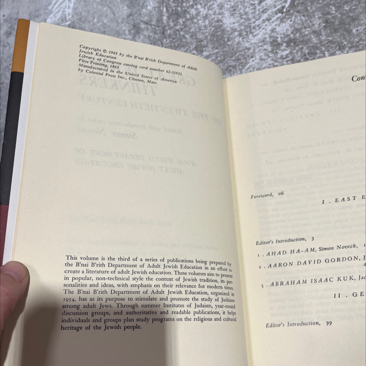 great jewish thinkers of the twentieth century book, by Simon Noveck, 1963 Hardcover image 3