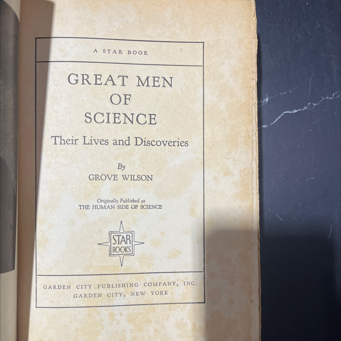 great men of science their lives and discoveries book, by grove wilson, 1937 Hardcover image 2