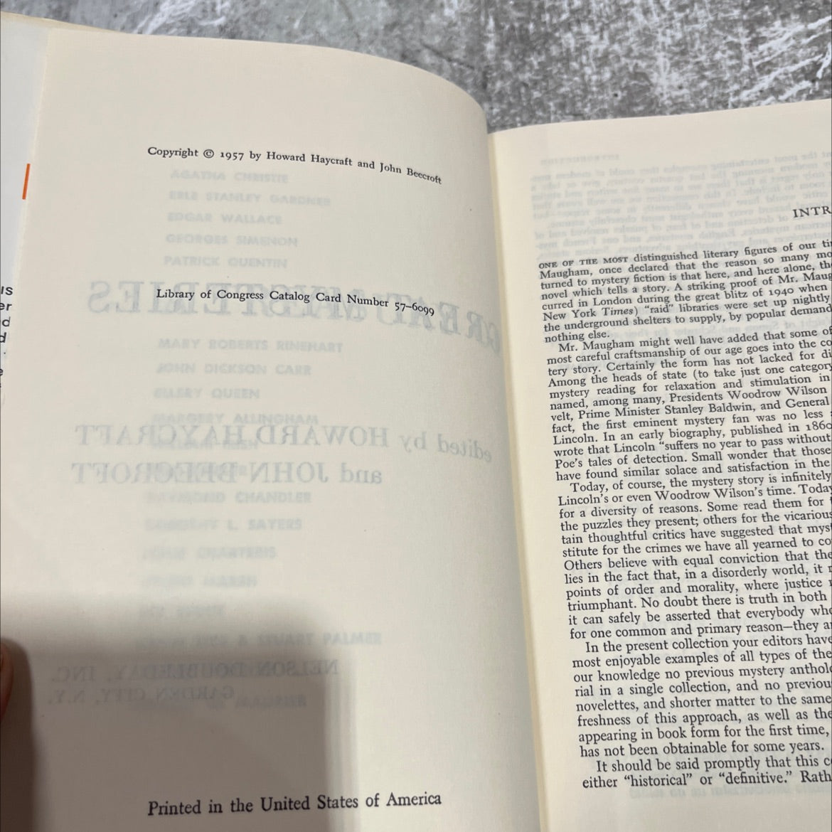 great mysteries book, by howard haycraft, john beecroft, 1957 Hardcover image 3