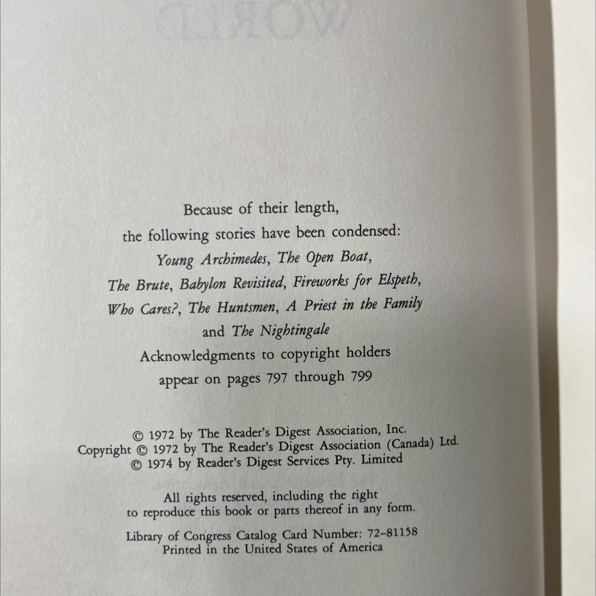 great short stories of the world book, by unknown, 1974 Hardcover image 3