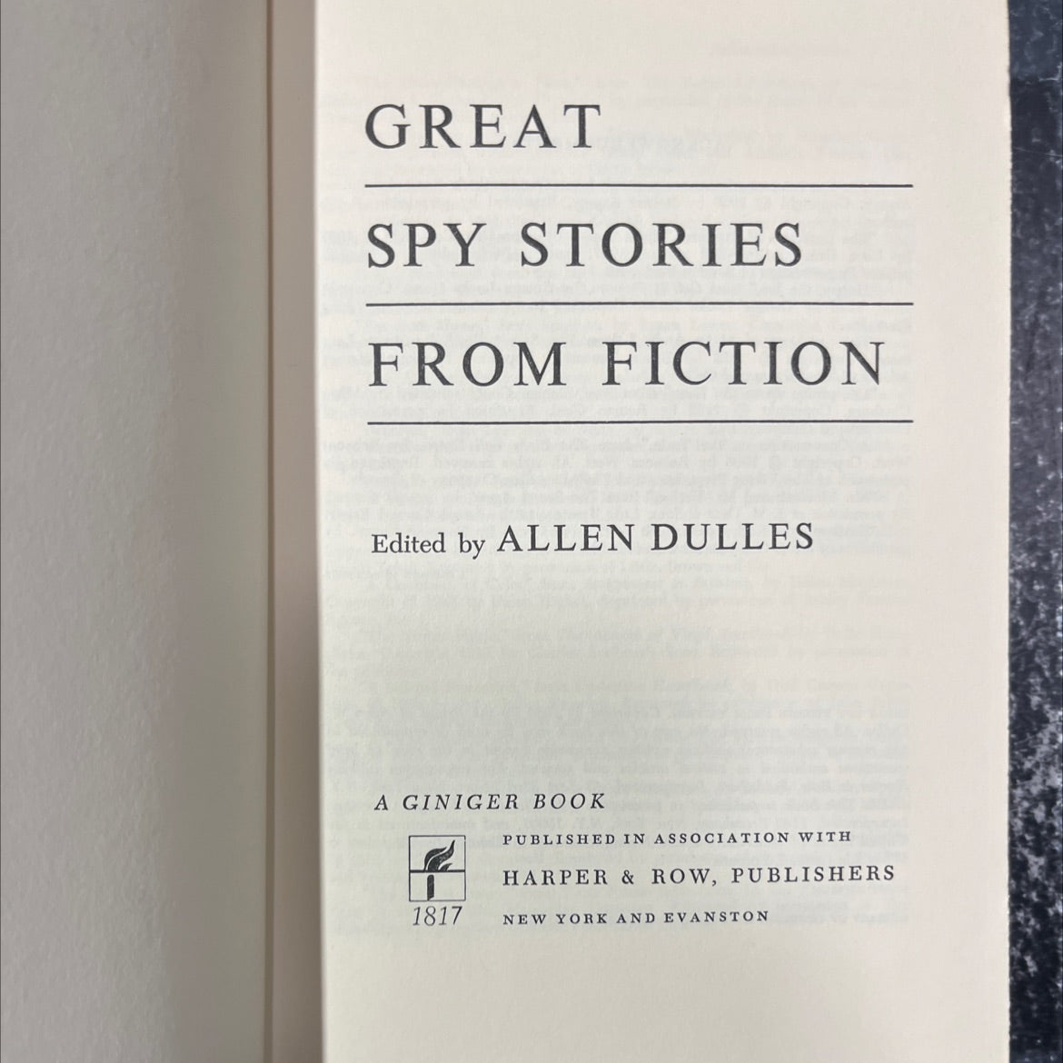 great spy stories from fiction book, by allen dulles, 1969 Hardcover image 2