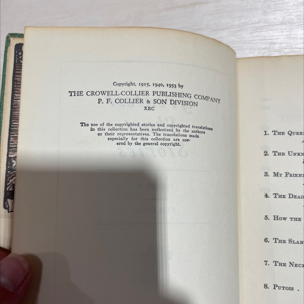 greatest short stories volume v book, by unknown, 1953 Hardcover image 3