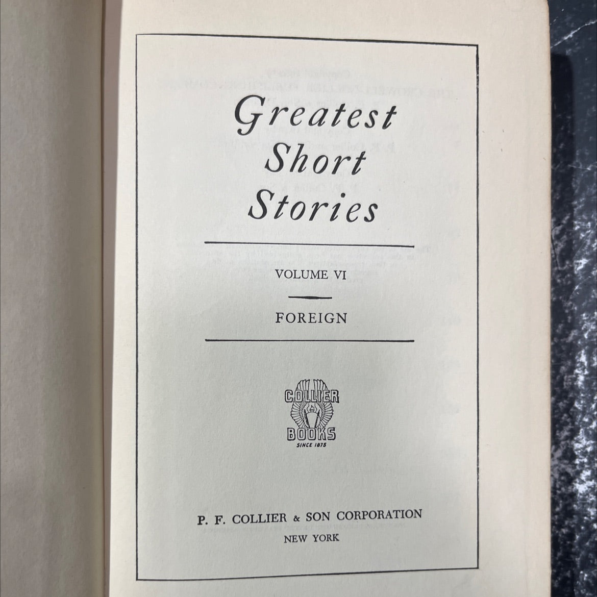 greatest short stories volume vi foreign book, by unknown, 1953 Hardcover image 2