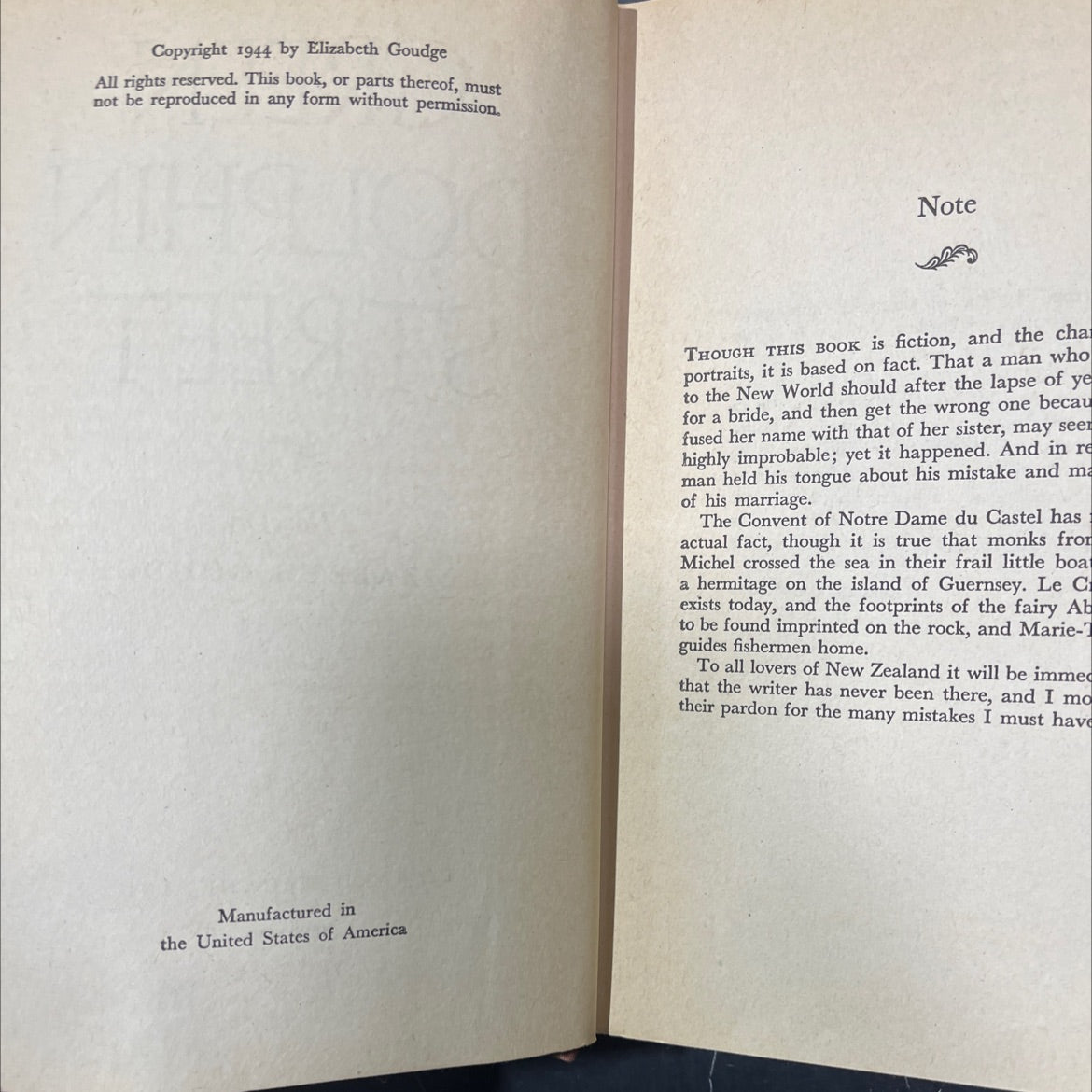 green dolphin street book, by elizabeth goudge, 1944 Hardcover image 3