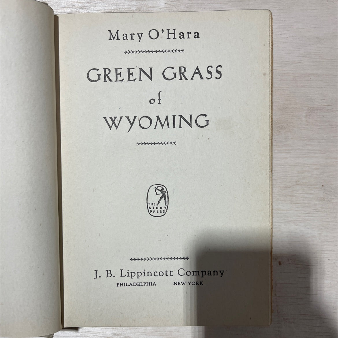 green grass of wyoming book, by Mary O'Hara, 1946 Hardcover, Vintage image 2