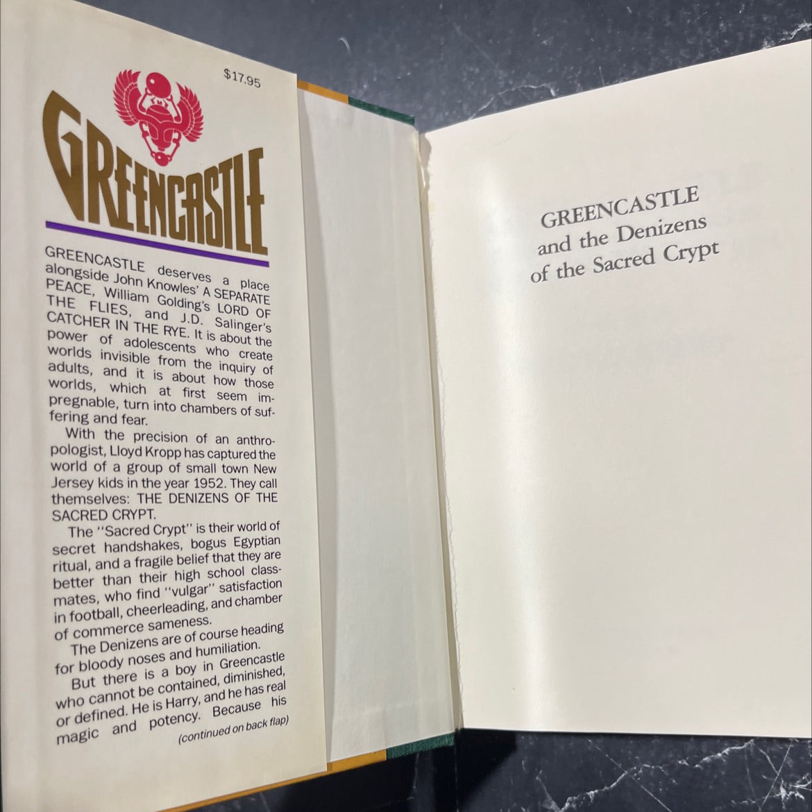 greencastle and the denizens of the sacred crypt book, by lloyd kropp, 1986 Hardcover image 4