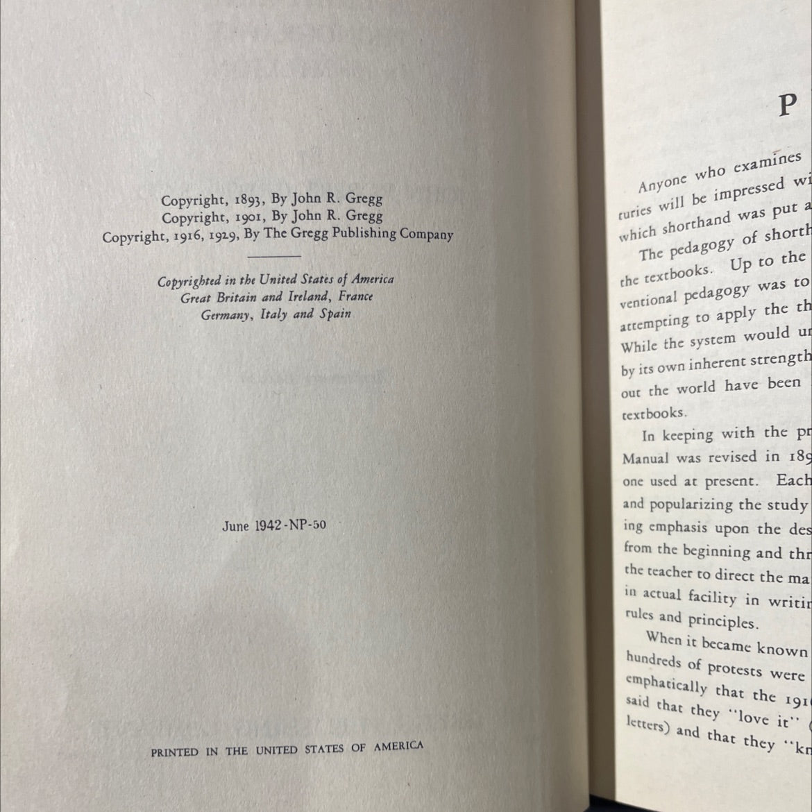 gregg shorthand a light-line phonography for the million book, by john robert gregg, 1942 Hardcover image 3