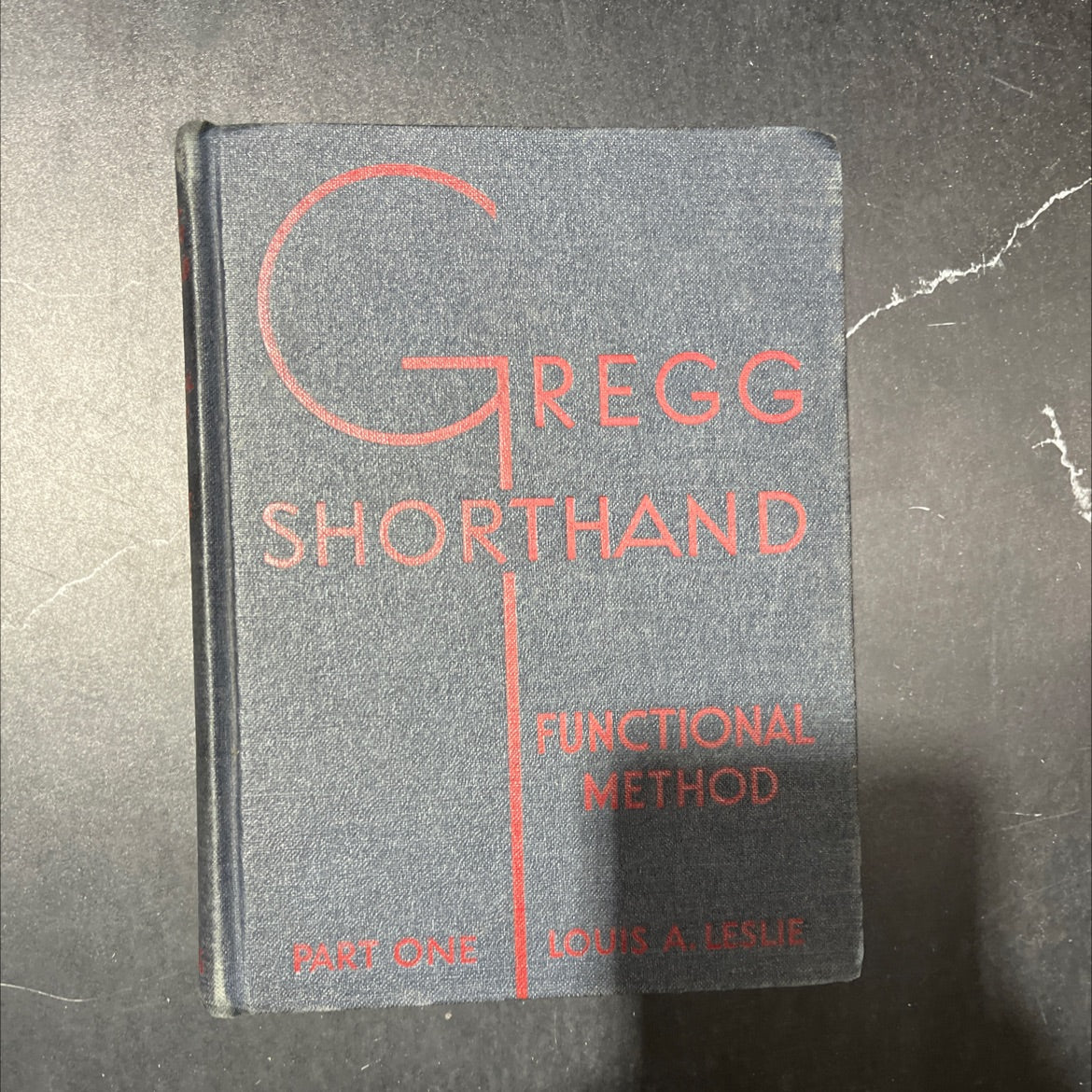 gregg shorthand manual for the functional method book, by louis a. leslie, 1936 Hardcover image 1
