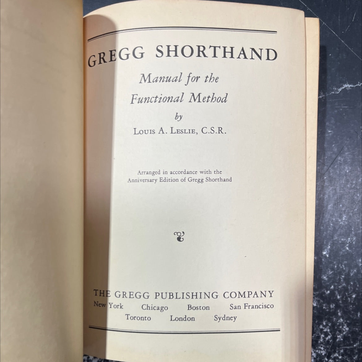 gregg shorthand manual for the functional method book, by louis a. leslie, 1936 Hardcover image 2