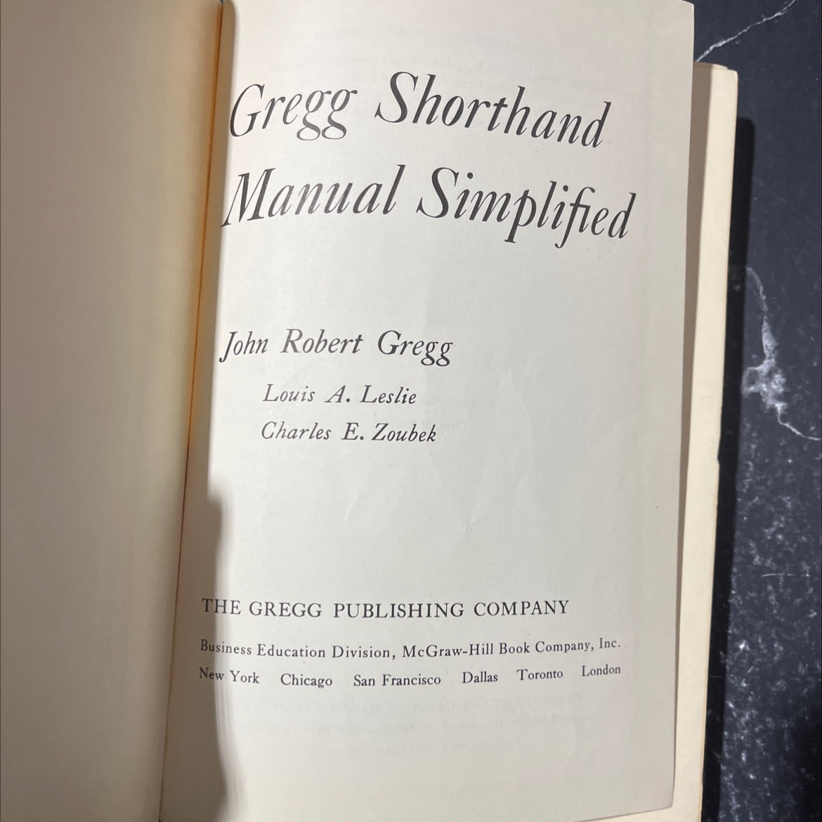 gregg shorthand manual simplified book, by john robert gregg, louis a. leslie, charles e. zoubek, 1949 Hardcover image 2